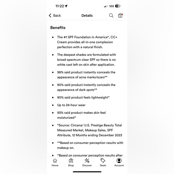 IT Cosmetics CC+ Cream w/ SPF 50 - Light - Picture 8 of 9